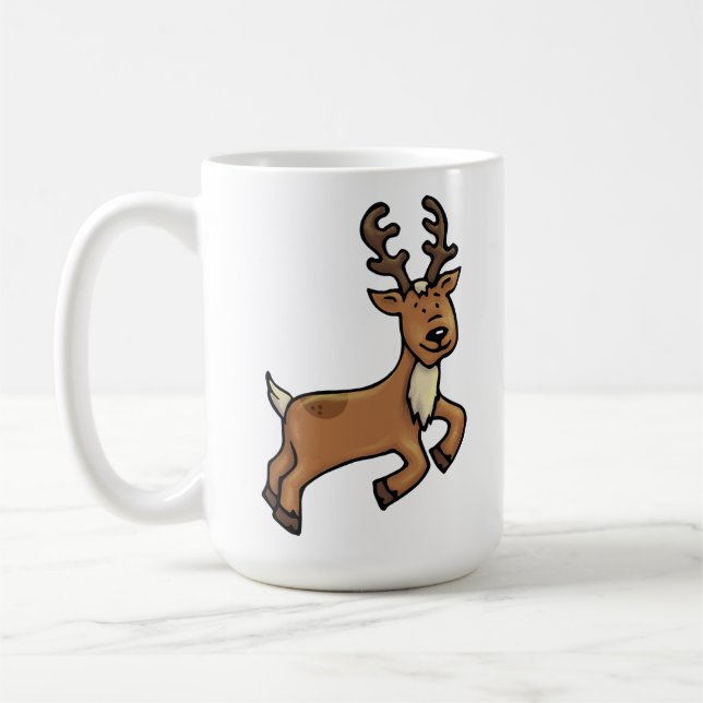 Ralph the Reindeer and Ernie the Elf Christmas Mug (Left)