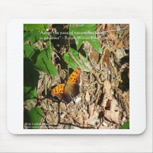 Ralph W Emerson "Pace Of Nature" Wisdom Quote Gift Mouse Pad