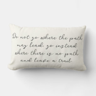Ralph Waldo Emerson Quote Lumbar Cushion