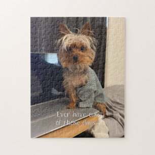 Ralphie the Teacup Yorkie One of Those Days Jigsaw Puzzle