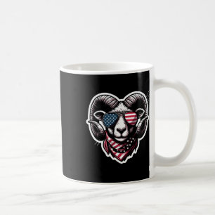 Ram 4th Of July American Independence Day Usa Patr Coffee Mug