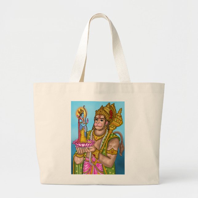 Ram and Hanuman Tote Bag (Front)