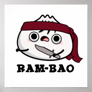 Ram-bao Funny Soldier Dimsun Pun Poster