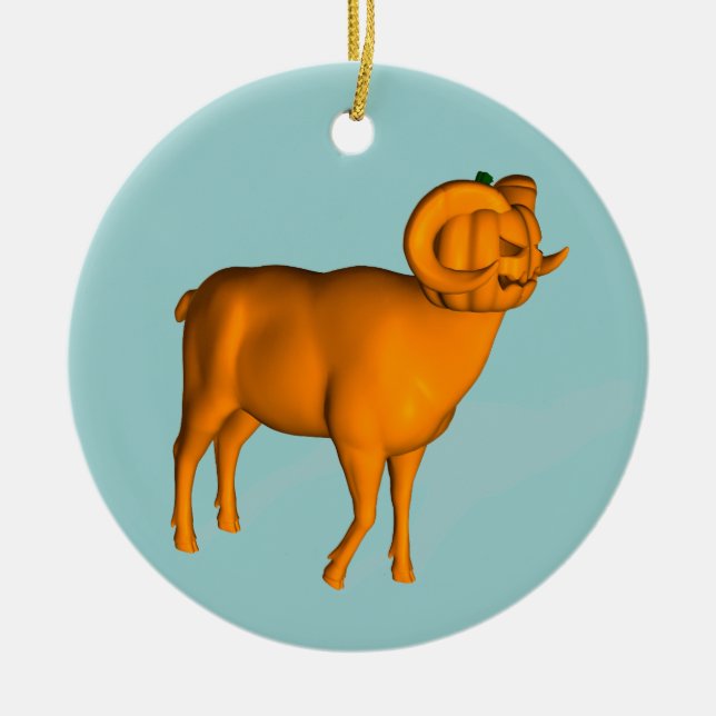 Ram Ceramic Tree Decoration (Front)