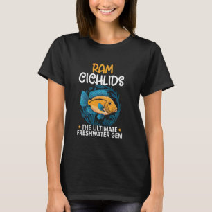 Ram Cichlid Fish Lover Freshwater Aquarium Fish Aq T-Shirt