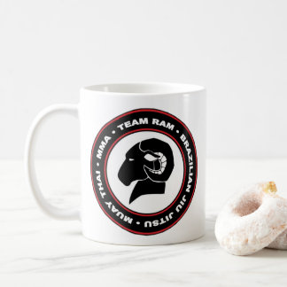 RAM Coffee Mug, Black and Red Logo Mug