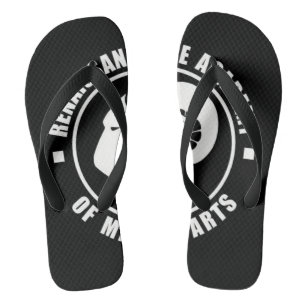 RAM Flip Flops, Large White Logo Thongs