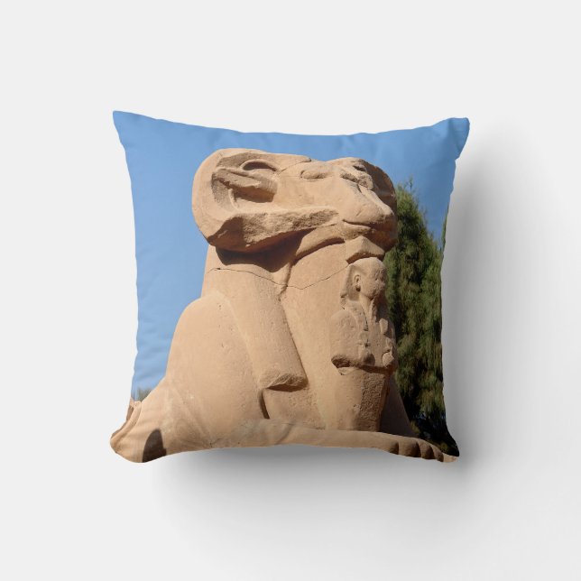 Ram-headed Sphinx in Karnak Temple - Egypt Cushion (Front)