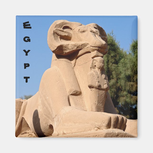 Ram-headed Sphinx in Karnak Temple - Egypt Magnet (Front)
