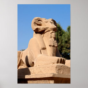 Ram-headed Sphinx in Karnak Temple - Egypt Poster