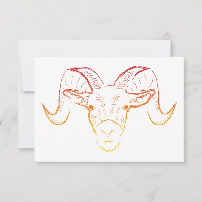 ram illustration invitation (Front)