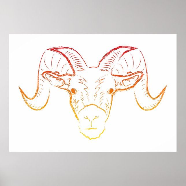ram illustration poster (Front)