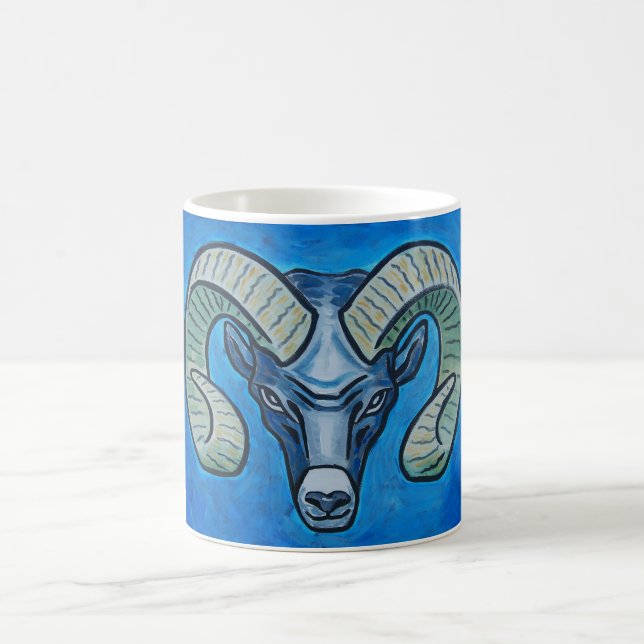 Ram in sky blue coffee mug (Center)
