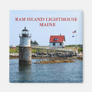 Ram Island Lighthouse Boothbay Harbour Maine Magne Magnet