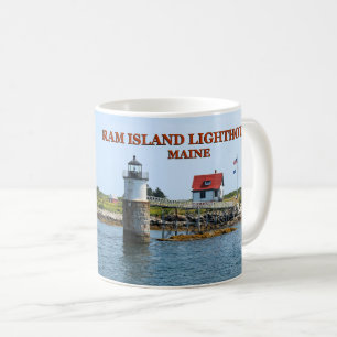 Ram Island Lighthouse, Boothbay Harbour Maine Mug