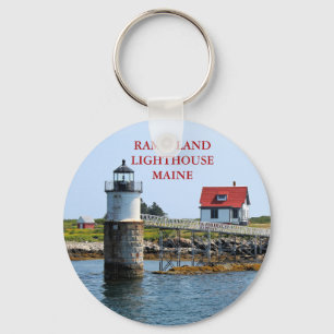 Ram Island Lighthouse, Maine Keychain