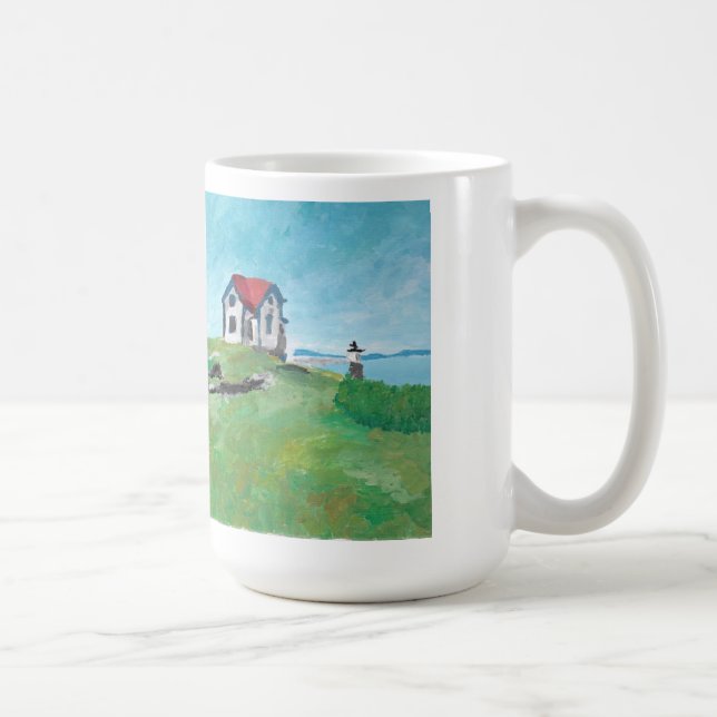 Ram Island Lighthouse, Maine, Large Coffee Mug (Right)