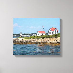 Ram Island Lighthouse, Maine Wrapped Canvas Print