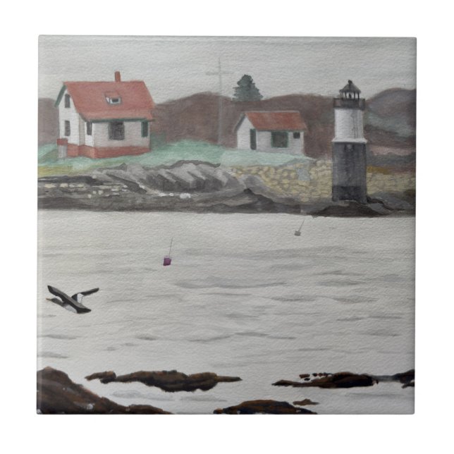 Ram Island Maine Ceramic Tile (Front)