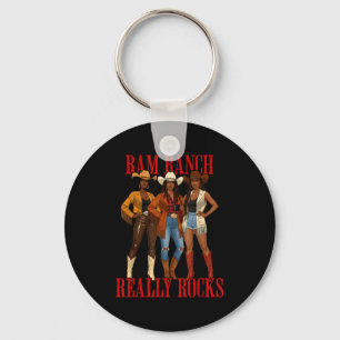 Ram Ranch Really Rocks Black Melanin Cowgirl Weste Key Ring