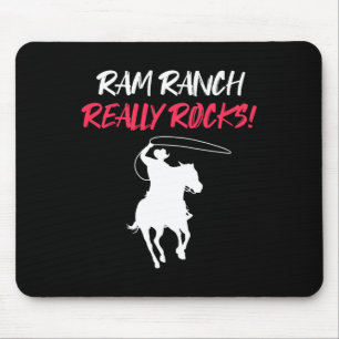 Ram Ranch Really Rocks Horse Horseback Riding Cowb Mouse Pad