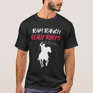 Ram Ranch Really Rocks Horse Horseback Riding Cowb T-Shirt