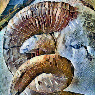 RAM SHEEP FARM ANIMAL CERAMIC TILE