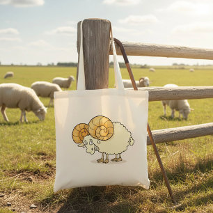 Ram Sheep Tote Bag