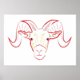ram sketch poster