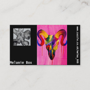 Ram skull and ghost design business cards custom