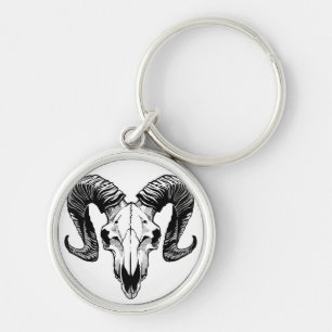 Ram skull key ring