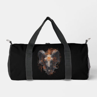 Ram Skull Occult Steampunk Dark Art Duffle Bag