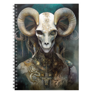 Ram Skull Surreal Fantasy Art Notebook
