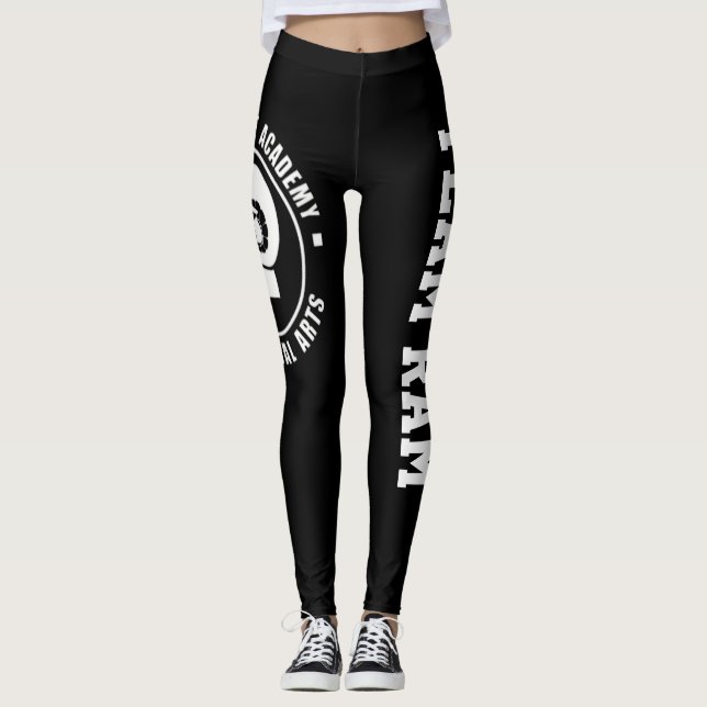 RAM Yoga Pants/Leggings, Black Leggings (Front)