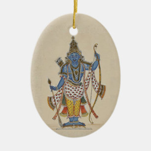 Rama - holding arrows ceramic ornament