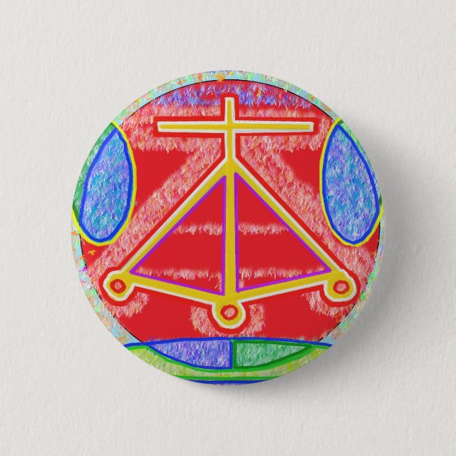 RAMA - Karuna Reiki Healing Sign by Navin Joshi 6 Cm Round Badge (Front)
