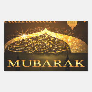Ramadan Al Adha and Fiter Rectangular Sticker