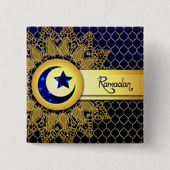 Ramadan Al Adha and Fitr 15 Cm Square Badge (Front)