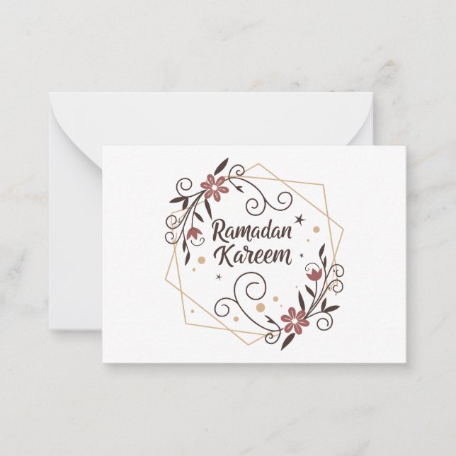 Ramadan Blessings Decorative Art – Elegant  Card (Front)
