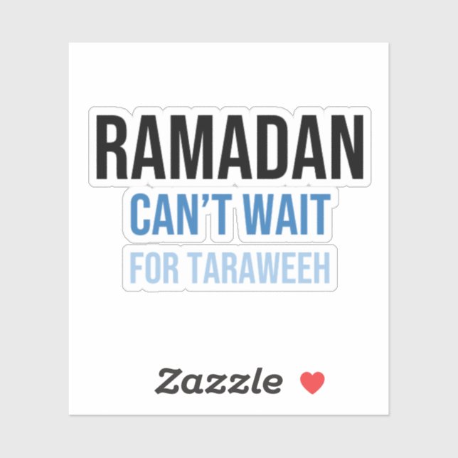 Ramadan: Can't Waith For Taraweeh (Sheet)