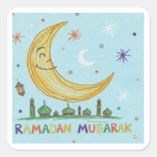 Ramadan crescent sticker