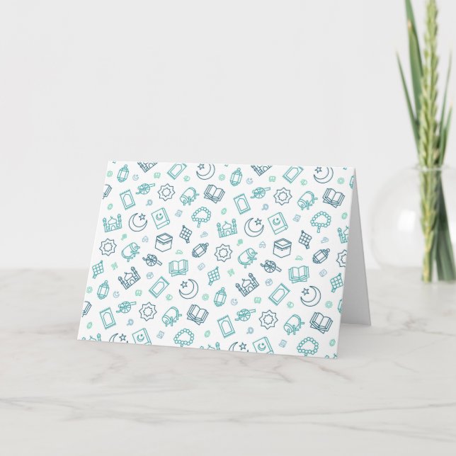 Ramadan Doodles Greeting Card (Blank) (Front)