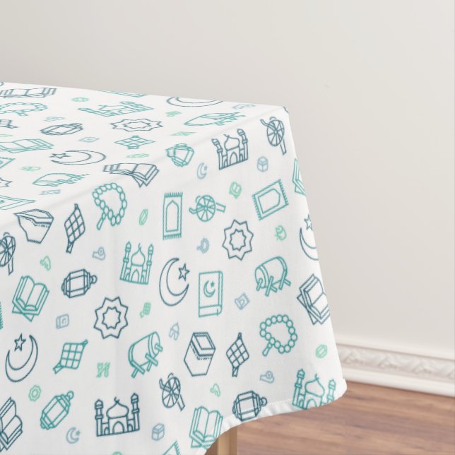 Ramadan Doodles Tablecloth (In Situ)