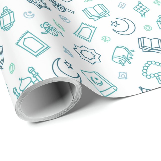 Ramadan Doodles Wrapping Paper (Roll Corner)