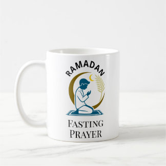 Ramadan Fasting Prayer Man Islamic Vector Graphic  Coffee Mug