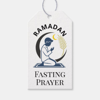 Ramadan Fasting Prayer Man Islamic Vector Graphic  Gift Tags