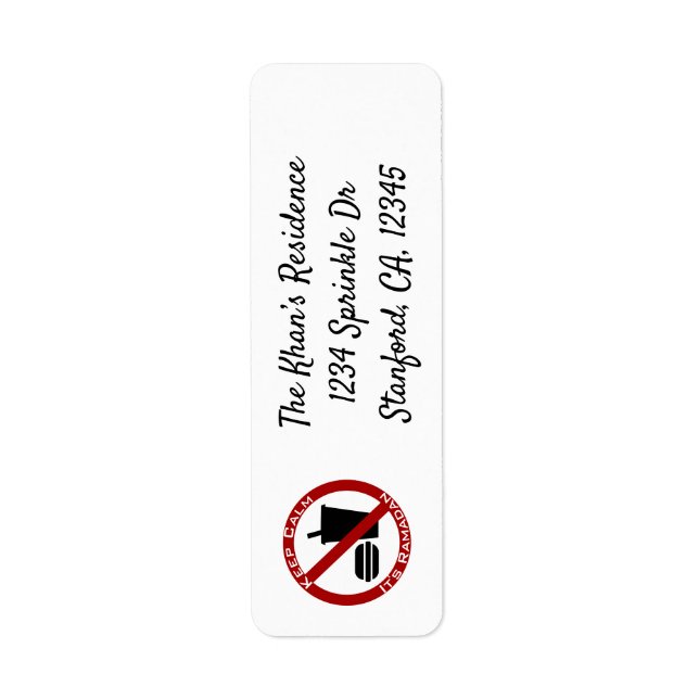 Ramadan funny Address Return Address Label (Front)