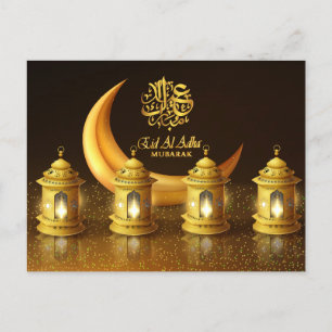 Ramadan Golden Moon and Four Fanoos Postcard