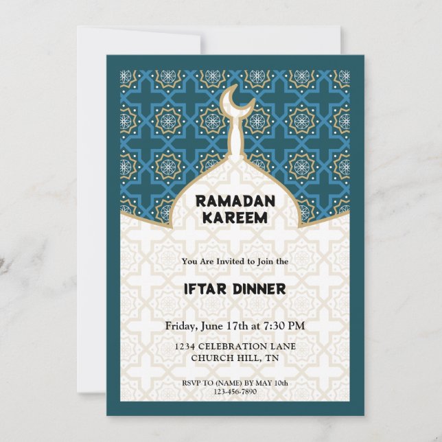 Ramadan iftar Dinner invitation (Front)