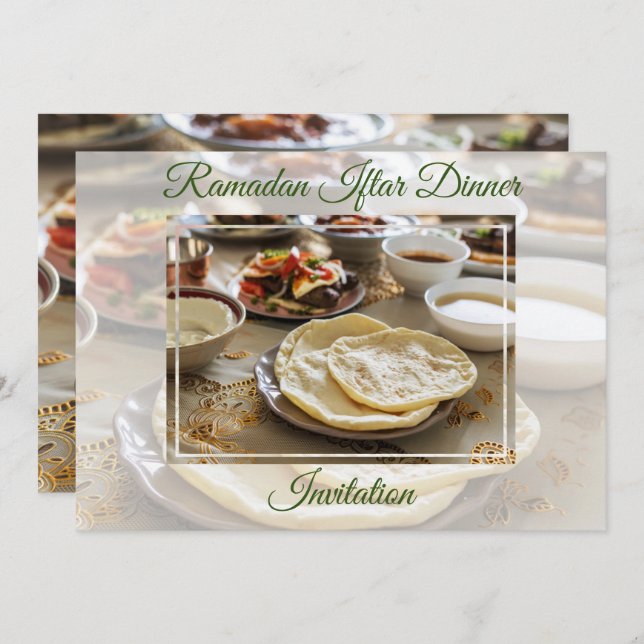 Ramadan Iftar Dinner Islamic Muslim Invitation (Front/Back)